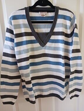 Striped V-Neck Sweater